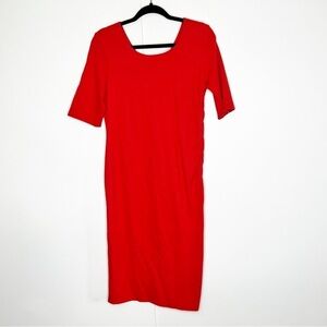 Giorgio Armani Vibrant Red Midi Dress